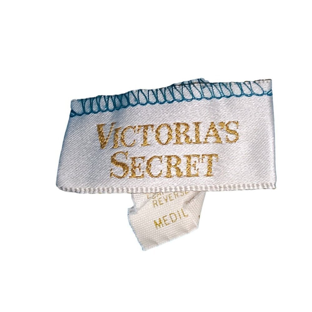 Vintage Victoria’s Secret Gold Label Blue Lace Dress M Floral USA Y2K - Picture 10 of 12